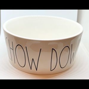 New Rae Dunn Magenta Chow Down Dog Cat Pet Bowl